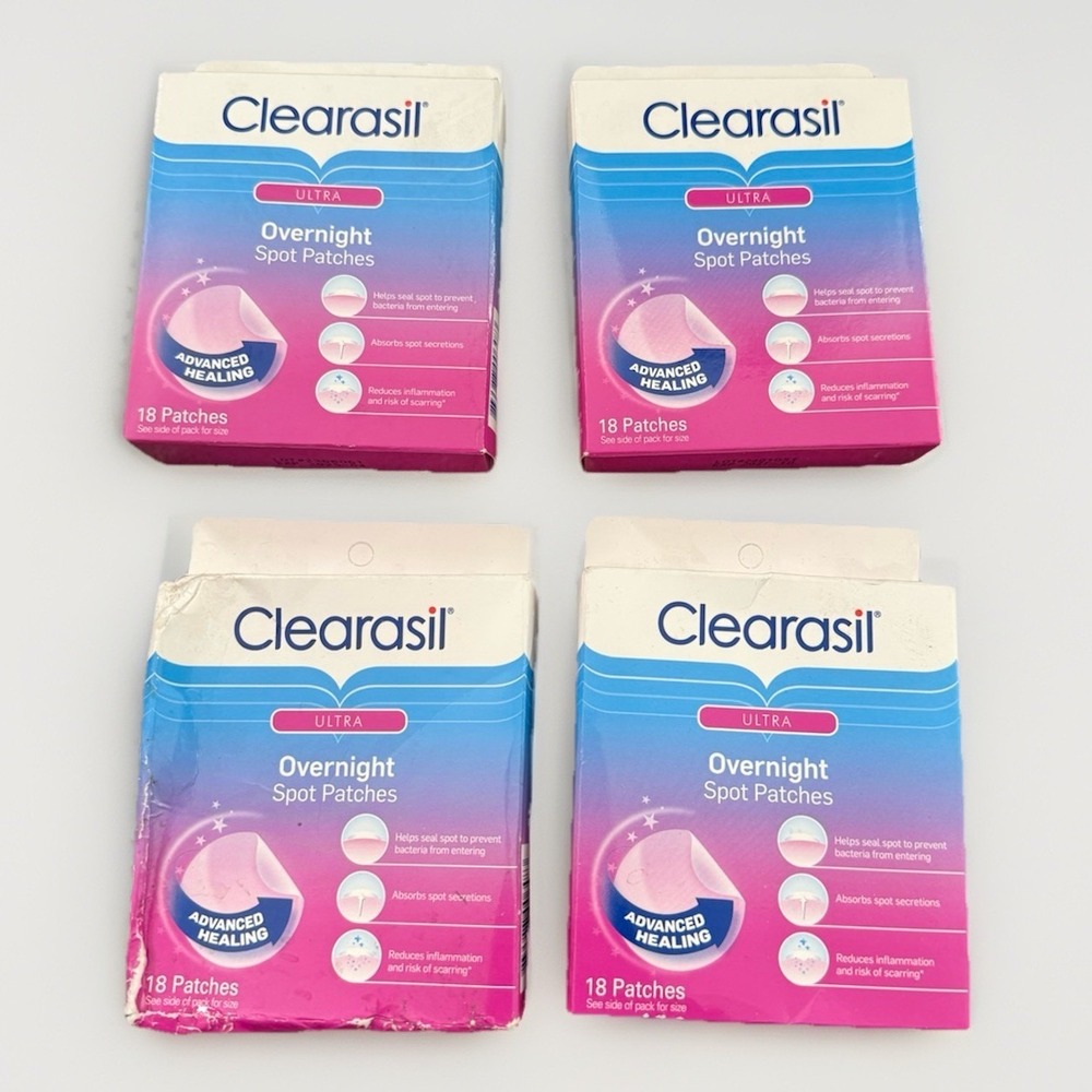 Clearasil Ultra Overnight Acne Spot Patches, 18 count Lot Of 4‎ EXMAY25